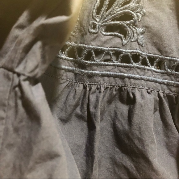 XXSP LOFT cotton Blue Long Sleeve Peasant Blouse - Picture 10 of 10